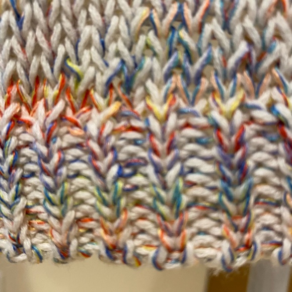 Akemi + Kin Anthropologie Feminine Open Knit V-Neck Poncho Light Sweater. O/S - Picture 7 of 16